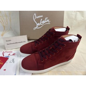 Christian Louboutin Louis Orlato Høye Sneakers med Semsket Loubi CL Sko