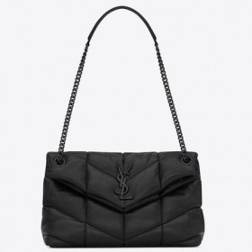 Saint Laurent SÃ¥ Svart Loulou Puffer Liten Pose Saint Laurent Poser