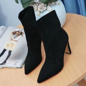 Jimmy Choo Ankel Boot 85mm Semsket skinn Sort