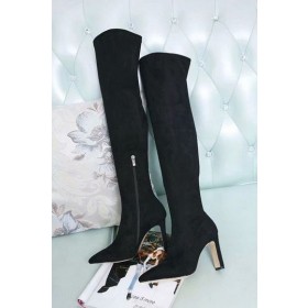 Jimmy Choo Kneet Boot 85mm Semsket skinn Sort