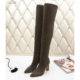 Jimmy Choo Kneet Boot 85mm Semsket Khaki
