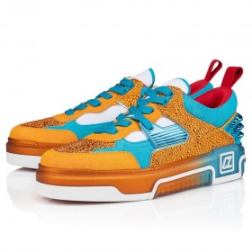 Christian Louboutin Astroloubi Strass Joggesko Kalv Skinn Hibiscus Christian Louboutin