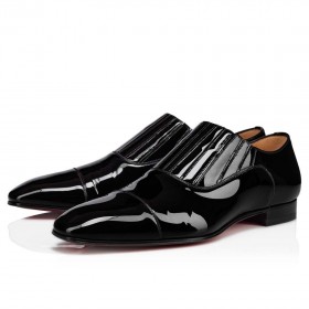 Christian Louboutin Greg PÃ¥ Oxford Patent Skinn Svart Christian Louboutin Sko