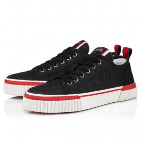 Christian Louboutin Pedro Junior Joggesko Jacquard monogram CL Svart CL Sko