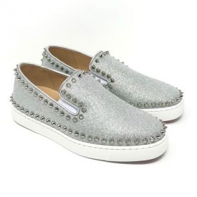 Christian Louboutin Pik BÃ¥t Kalveskinn Pigger Glitter CL Sko