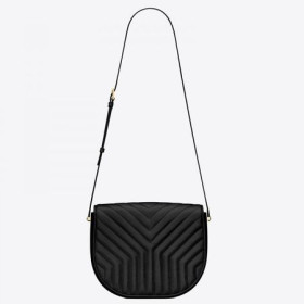 Saint Laurent Joan Ransel Svart Y Vattert Skinn Saint Laurent Poser