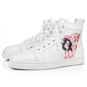 Christian Louboutin Høy-top Loupin Opp Hvit Kalv