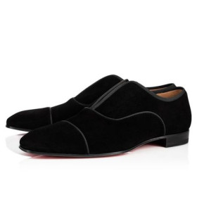 Christian Louboutin Oxford Alpha Male Svart Veau Velours