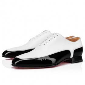 Christian Louboutin Oxford Off & Gen Svart/hvitt-Patent
