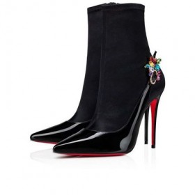 Christian Louboutin Spikita Booty Jessie Joli 100 mm Svart Patent
