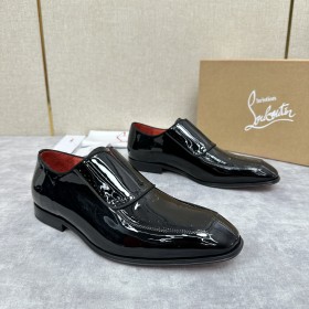 Christian Louboutin Lafitte On Oxford Patent Leather Black Red