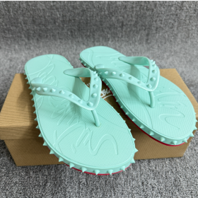 Christian Louboutin Super Loubi Flip Mules Rubber Blue