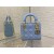 Dior Lady Dior Horizon Blue Cannage Lammeskinn 17CM