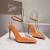 Christian Louboutin Spikoo 100mm Pumper PVC Og Lær Oransje