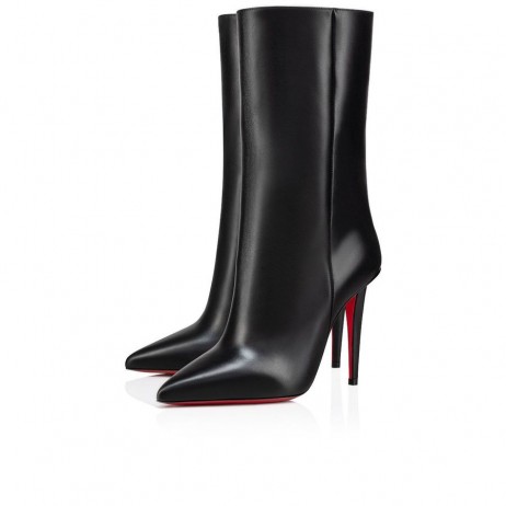 Christian Louboutin Niskie buty Astrilarge Booty 100 Mm Z Cielęcej skóry w kolorze Czarnym Christian Louboutin Shoes
