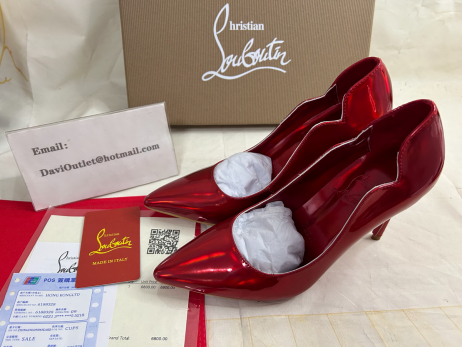 Christian Louboutin czółenka Hot Chick z Lakierowanej Skóry Cielęcej 100 mm Kolor Czerwony