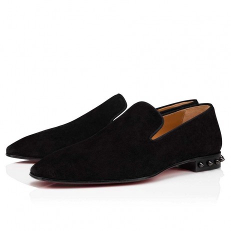 Buty Christian Louboutin Marquees Loafer Veau Velours koloru Czarnego CL