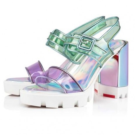 Sandały Christian Louboutin 100 mm Vers Multi /lin Las Ab / laser Ab z PVC