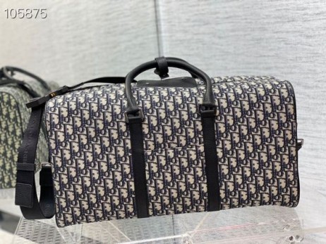 Sportowa torba Dior Lingot 50 Beżowo-czarna Dior Z fazowanie Żakardowe