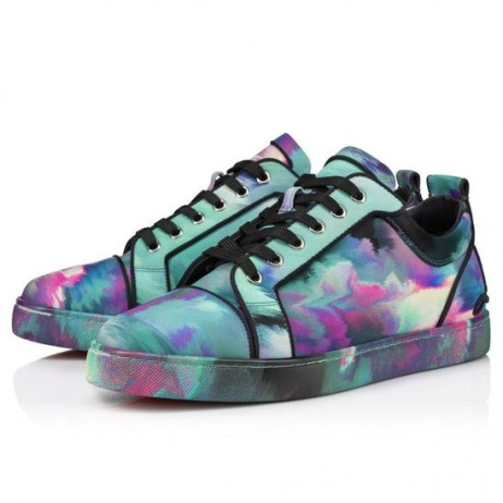 Buty Christian Louboutin Fun Louis Junior Z Tkaniny nadrukiem Melancholia Kolorowe Buty Christian Louboutin