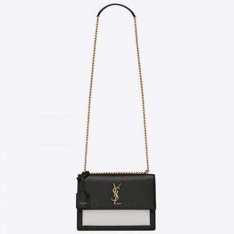 Dwukolorowa torba z cielęcej skóry Saint Laurent Sunset Średniej wielkości Saint Laurent Bags