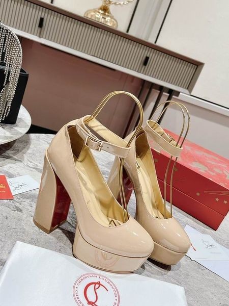Buty Christian Louboutin na platformie Movida Jane 130 mm Z Lakierowanej skóry Cielisty CL