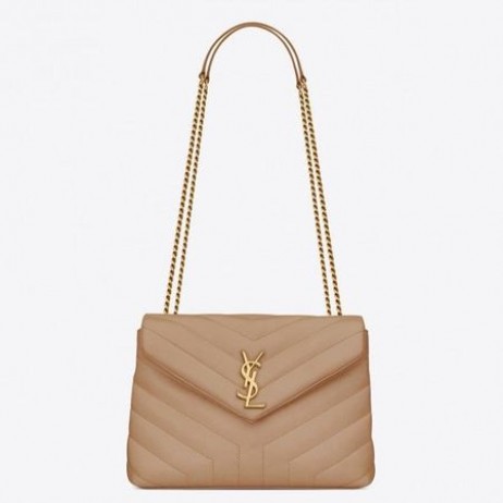 Mała Torebka Saint Laurent Loulou z Ciemno-beżowej skóry Saint Laurent Bags