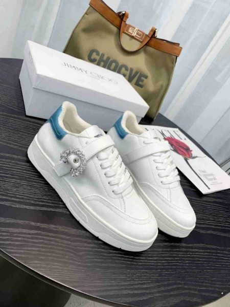 Buty Jimmy Choo Osaka Biało-Niebieskie