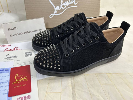 Buty Christian Louboutin z niskim dachem Fun Louis Junior Spikes Black / black Gun
