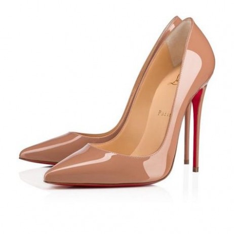 Czółenka Christian Louboutin So Kate 120 mm z Lakierowanej skóry cielisty