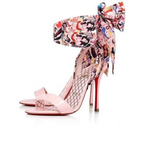 Fetysz-sandały Christian Louboutin 100 mm Vers Poupee-multi/patent lin Poupee