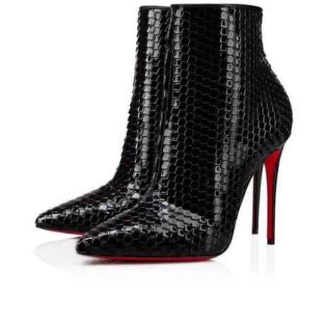 Christian Louboutin Spikita Booty So Kate 100 mm Czarny/lin Black Patent