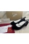 Czółenka Christian Louboutin So Jane Sling 55 Mm z czarnego welur Christian Louboutin