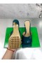 Japonki Bottega Veneta Stretch 90 mm z Niebieskiej skóry Lakierowanej Bottega Veneta Mules