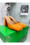 Buty-muły Bottega Veneta Tower Pomarańczowy Z Lakierowanej skóry Cielęcej Bottega Veneta