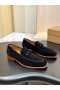 Лоферы Christian Louboutin Chambelimoc z Zamszu i skóry Cielęcej w kolorze Czarnym
