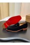 Лоферы Christian Louboutin Chambelimoc z Zamszu i skóry Cielęcej w kolorze Czarnym