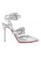Christian Louboutin Giddylina czółenka zawiesia 100 Mm z Laminowanej skóry Cielęcej w kolorze Srebrnym