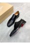 Christian Louboutin Gregossic Płaskie Оксфордские Kolce Z Cielęcej Skóry W Kolorze Czarnym