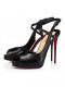 Christian Louboutin Jenlove Alta/ czółenka z otwartym palcem 120 Mm, Skóra w kolorze Czarnym