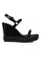 Christian Louboutin Pyraclou Эспадрильи 110 Mm Z Lakierowanej skóry w kolorze Czarnym Christian Louboutin Shoes