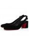 Czółenka Christian Louboutin So Jane Sling 55 Mm z czarnego welur Christian Louboutin