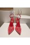 Christian Louboutin czółenka Spikoo 100 mm z PVC i skóra Różowo-różowy