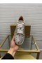 Buty Christian Louboutin Vieira z 2 Płaskimi Ćwiekami Monogram-Żakardowe Srebrny Metalik