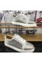 Męskie buty Christian Louboutin Vieira z Dżetów w kolorze Srebrnym, ozdobione kryształami