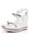 Sandały Christian Louboutin 110 mm z cielęcej skóry Bianco/lin Bianco