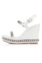 Sandały Christian Louboutin 110 mm z cielęcej skóry Bianco/lin Bianco