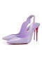 Czółenka Christian Louboutin Hot Chick 100 mm Lilac Smoke/lin Fioletowy Dym Z Lakierowanej skóry