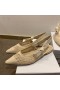 Dior J ' Adior Slingback Płaskie Baleriny Beżowy
