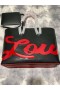 Torba-тоут Christian Louboutin Cabata Z Logo I Motywem Z Cielęcej skóry Czarny Czerwony